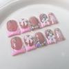 Weiße French Tip Press-on Nägel Kurze Länge Nagelkunst Einfache Falsche Nägel French Nail Art