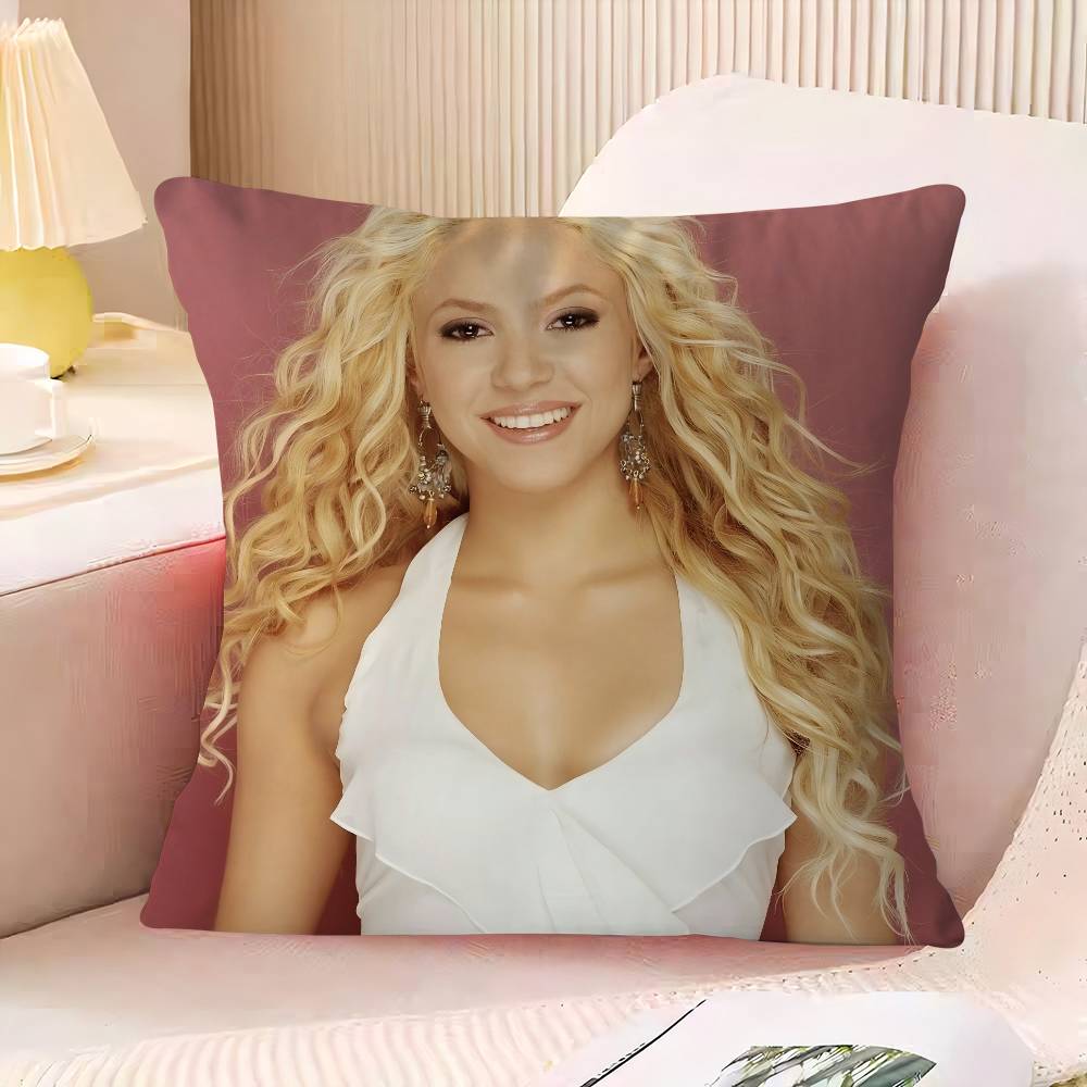 S-Shakira Office Cushion Pillowcase Car Cushion Cover45X45CM Lumbar Pillowcase Sofa Pillowcover