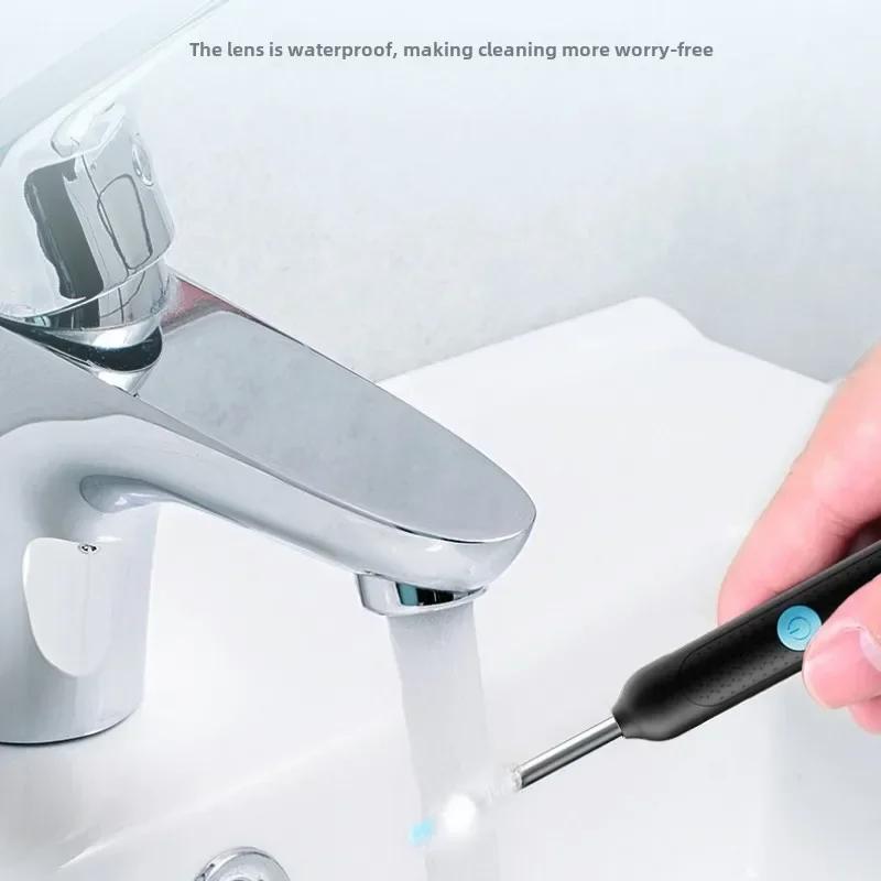 Wireless Ear Wax Removal Tool with Camera Safe Silicone Ear Cleaner for Kids Adults Visual Otoscope Endoscope Earpick
