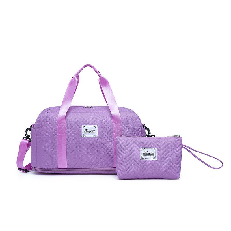 Short outing large capacity expandable portable mother and child travel bag dry and wet separation sports fitness bag can cover tie rod