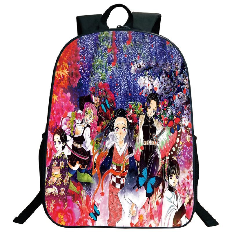 Demon Slayer Backpack Kimetsu No Yaiba Tanjiro Nezuko Kamado Teenarges Schoolbag Laptop Bag Boys Girls Rucksack Travel Shoulder Bags