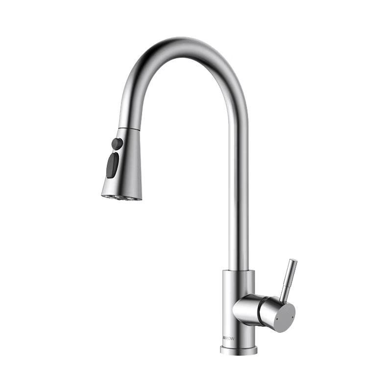 ARROW Pull-Out Kitchen Faucet (3-Function, 304 Stainless Steel)