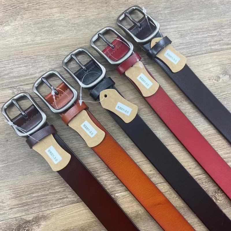 Belt Women'S Retro Niche Cowhide Leather Belt With Jeans Belt