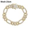 2023 Hip Hop Cuban Chain CZ Ice Out Bling Charm Anklet for Women Jewelry