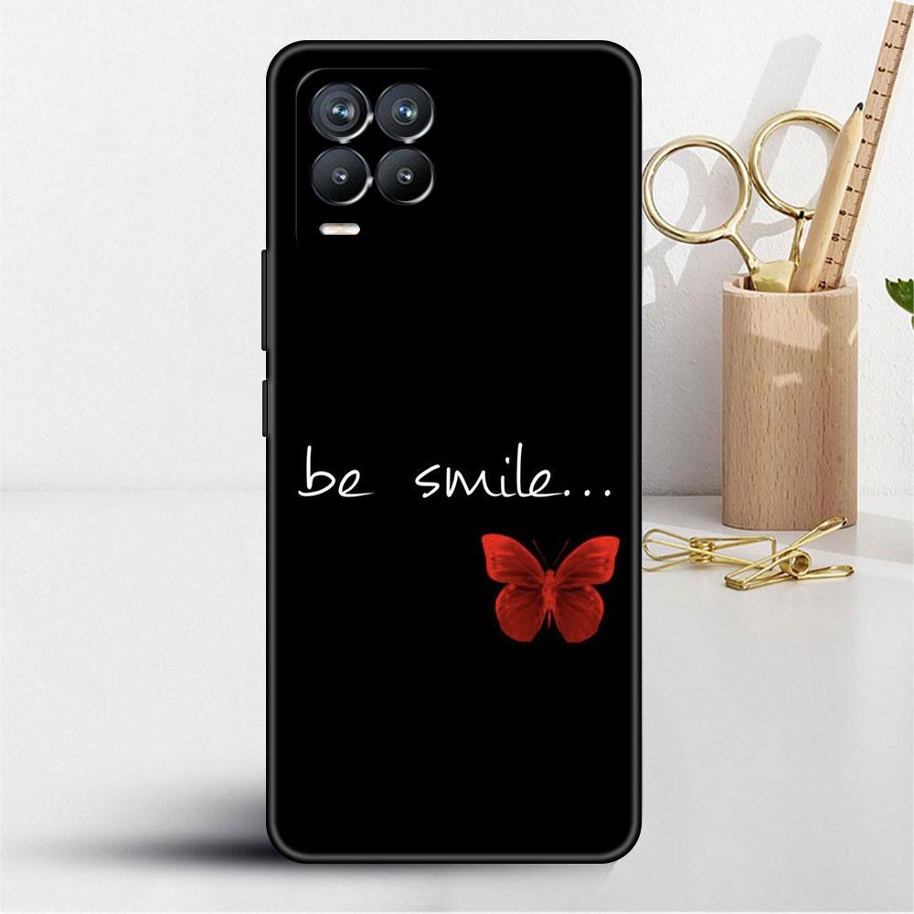 Case For Realme 8 C21y GT Neo 2 3 8i C21 7 C11 6 C12 C35 C3 GT 9 Pro C12 Silicone TPU Phone Cover Beauty Pink Butterfly