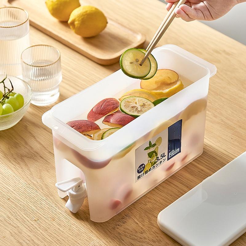 Andy Water Pitcher Jug With Faucet Lemon Juice Kitchen Drinkware Kettle Pot Cold Water Bottle