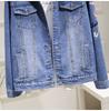 Women's Denim Jacket Spring and Autumn Casual Versatile Embroidered Retro Mid-length Top