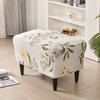 1PC Nordic Floral Ottoman Cover Spandex Rectangle Footstool Cover All-inclusive Sofa Footrest Slipcover Protector housse de pouf