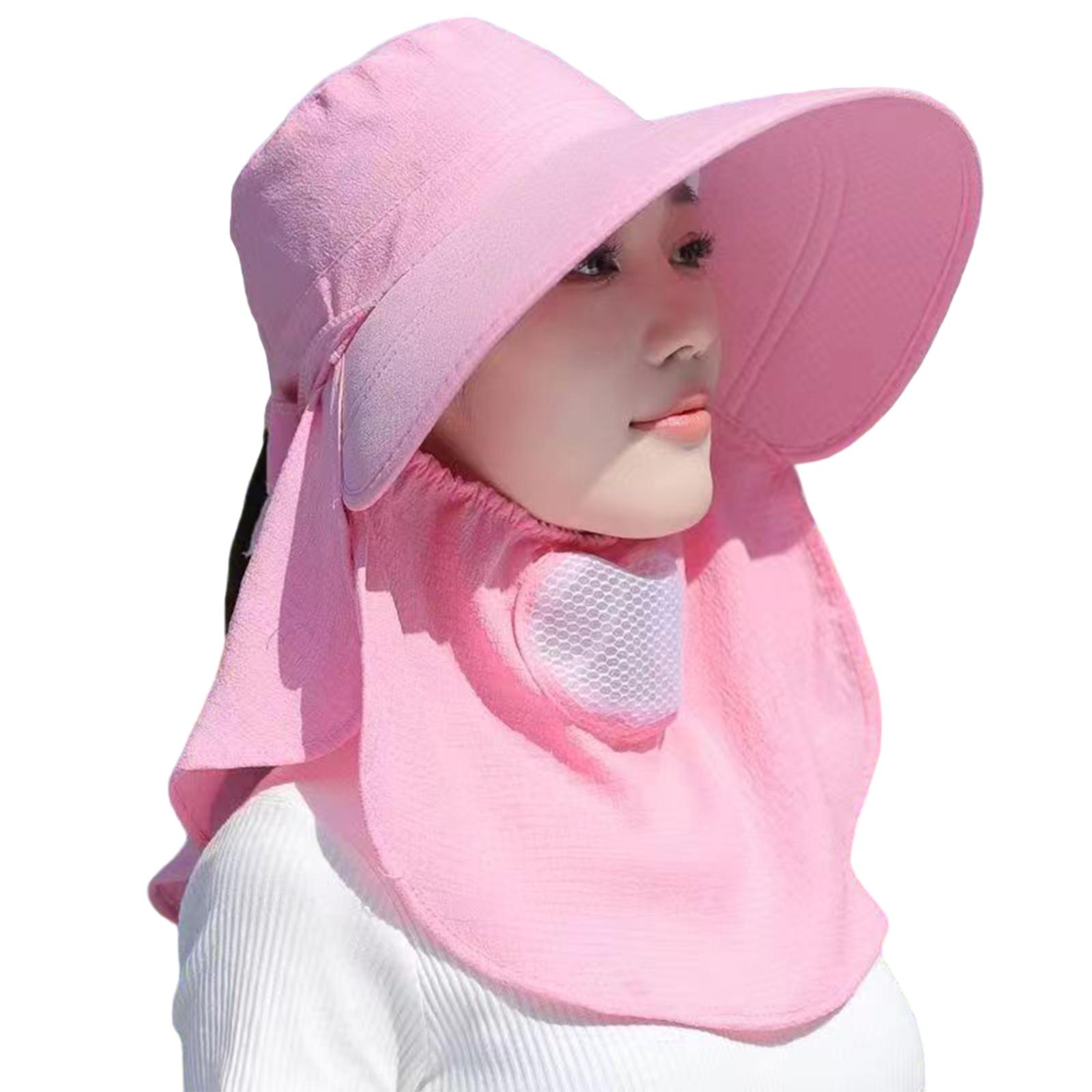 

Многоцветная шляпа для рыбалки для взрослых, солнцезащитная шляпа для лица, защитная шляпа для шеи, шляпа для велоспорта и рыбалки с отверстием для хвоста розовый