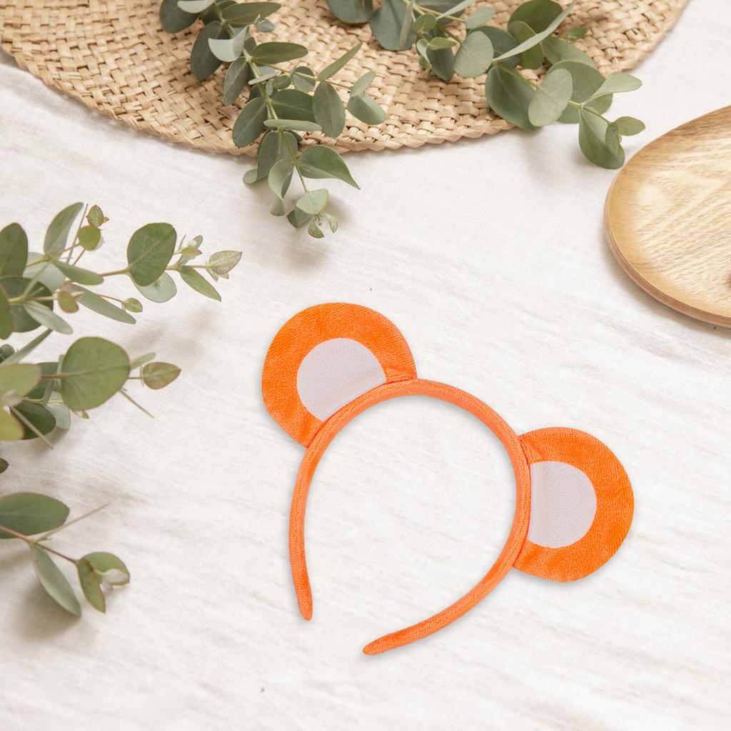 Cartoon Bear Ears Headband Bows Tie Mini Skirt Fashionable Soft Fabric Hair Accessory for Women and Kids