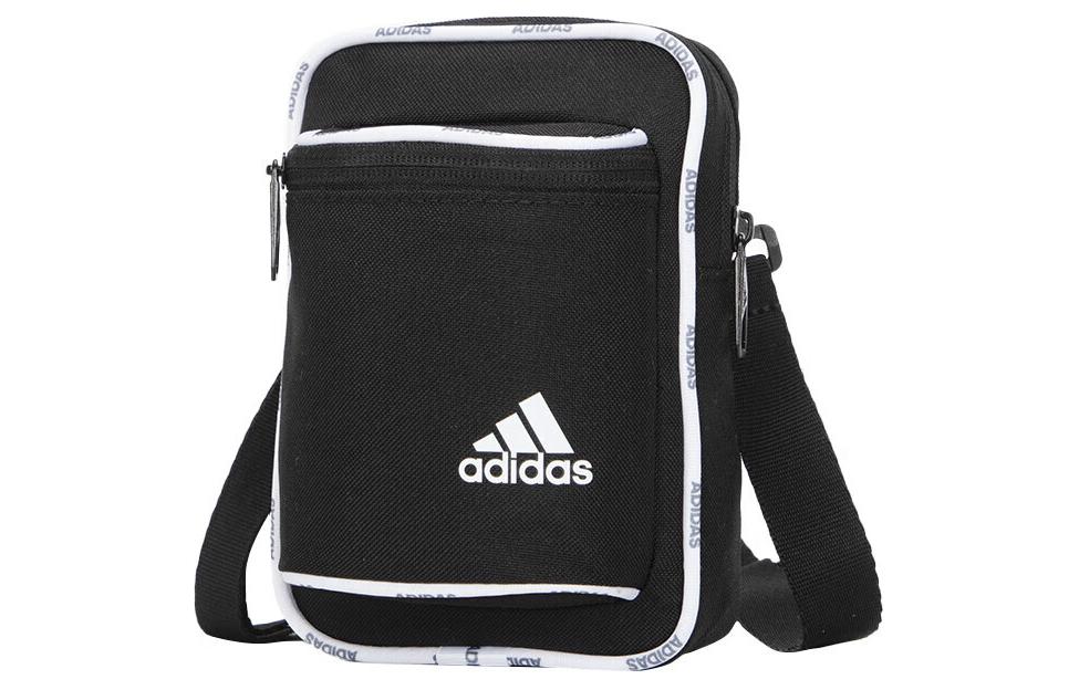 Полиэстеровая наплечная сумка Adidas, Сумка через плечо, Стандартная, Унисекс, Черная, HE2678