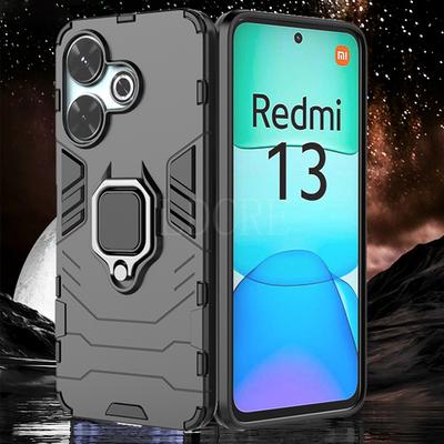 Per custodia Cover Xiaomi Redmi 13 Custodie Paraurti Antiurto per Telefono Supporto ad Anello Supporto Custodia Blindata Magnetica Per Redmi 13 Fundas