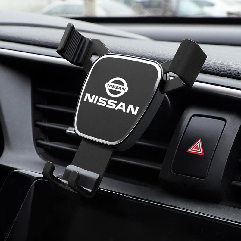 Metall-Schwerkraft-Handyhalter für Lüftungsschlitz, GPS-Halterung für Nissan Sylphy N7 Teana Qashqai Note J10 J11 Navara Juke GTR Tiida Patrol