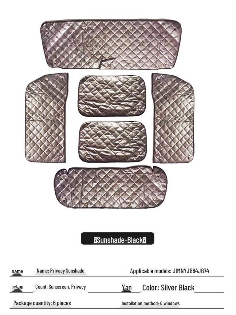Jimny Special Car Sunshade for JB64W/JB74W - Full Surround Heat Insulating Window Cloth