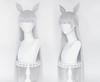 Gold Cosplay for Includes Net and Light Purple and Silver Mix and Ship-style Wig, Heat-Resistant, 80cm, Disguise, Comb, (Wig, Ears, Tail)