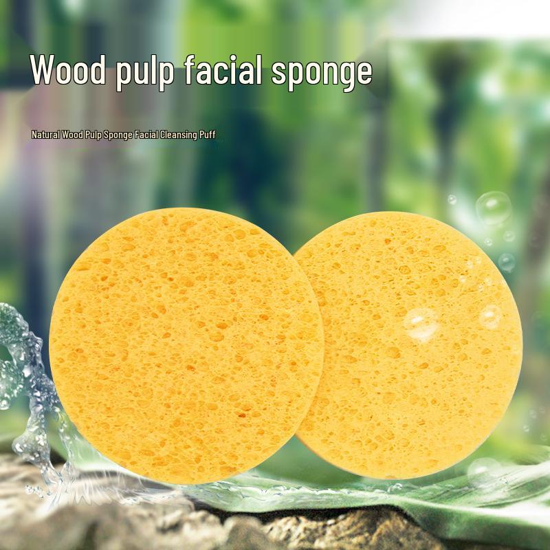 Экологически чистый спонж для лица из целлюлозы и хлопка для отшелушивания и снятия макияжа