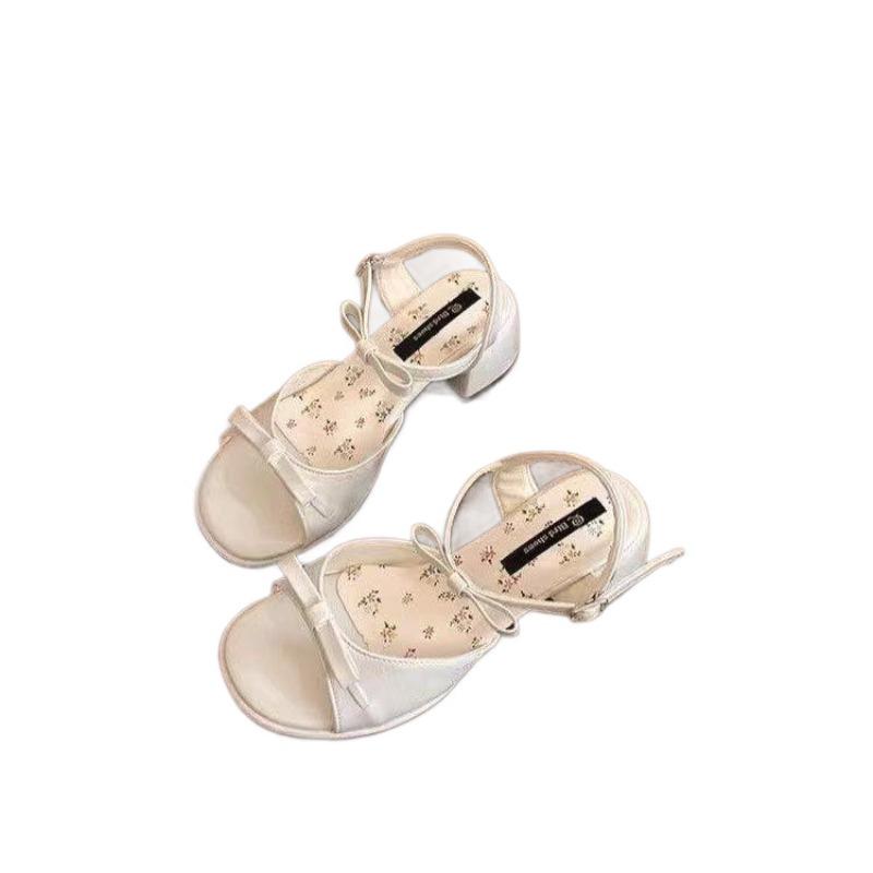 Coarse Heel Round-toe Women's Shoes - New Trendy and Versatile High-heeled Sandals