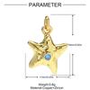 3pcs Copper Zodiac Crab Turtle Starfish Necklace Pendant DIY Jewelry Women Charm Octopus Shell Carriage Candy Earring
