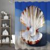 Watercolor Ocean Shell Pearl Shower Curtain, Bathroom Decorative Shower Curtain, Waterproof Shower Curtain with Hooks