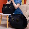 Black Cat Stuffed Doll Companionship Elastic Pillow Cushion for Gift