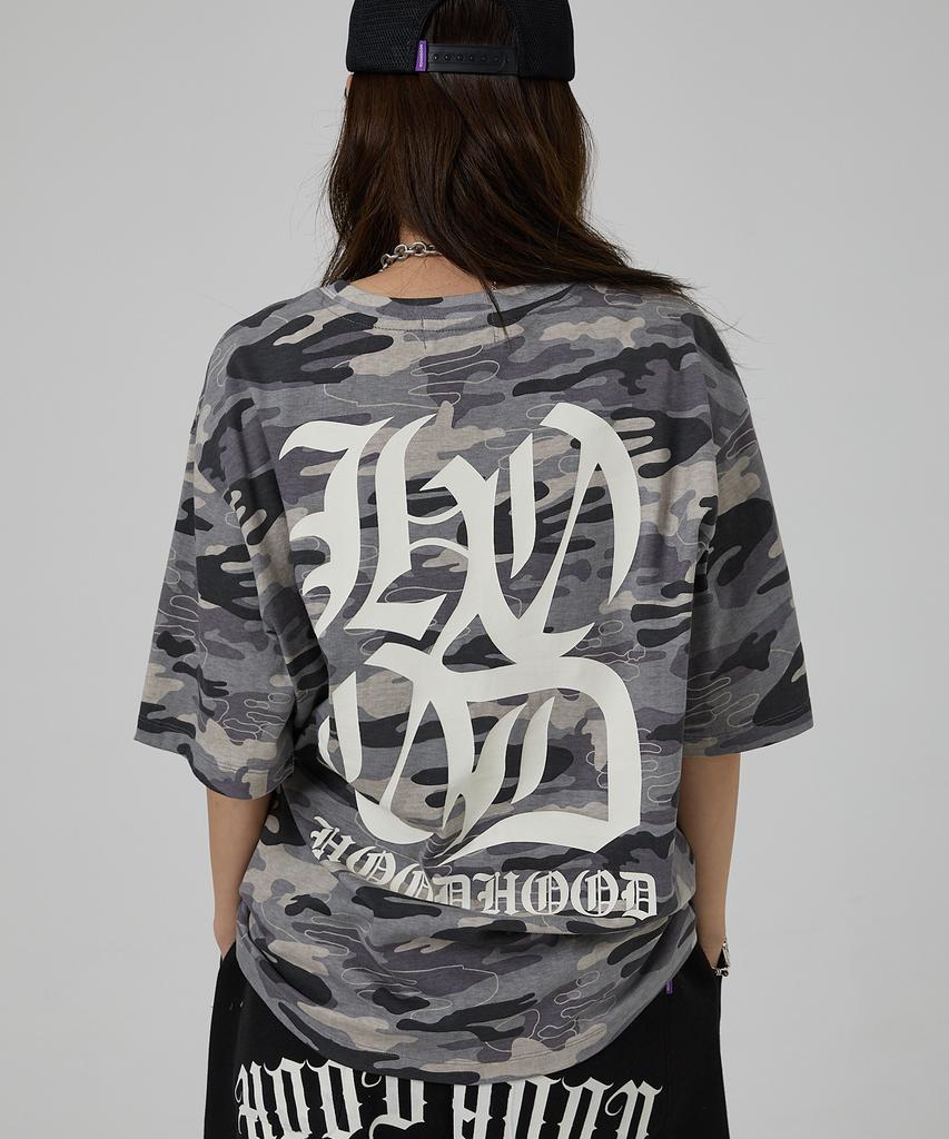 HOODHOOD H Logo Short Sleeve T-Shirt Camo