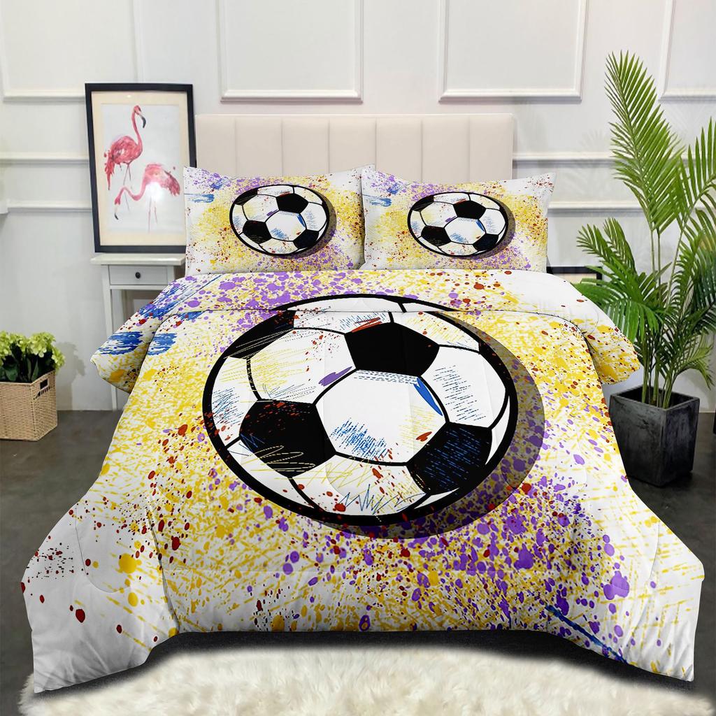 Pickup Truck Racing Game Flame Car Fat Quilt Bedding 3-piece 3d Quilt Cover Set