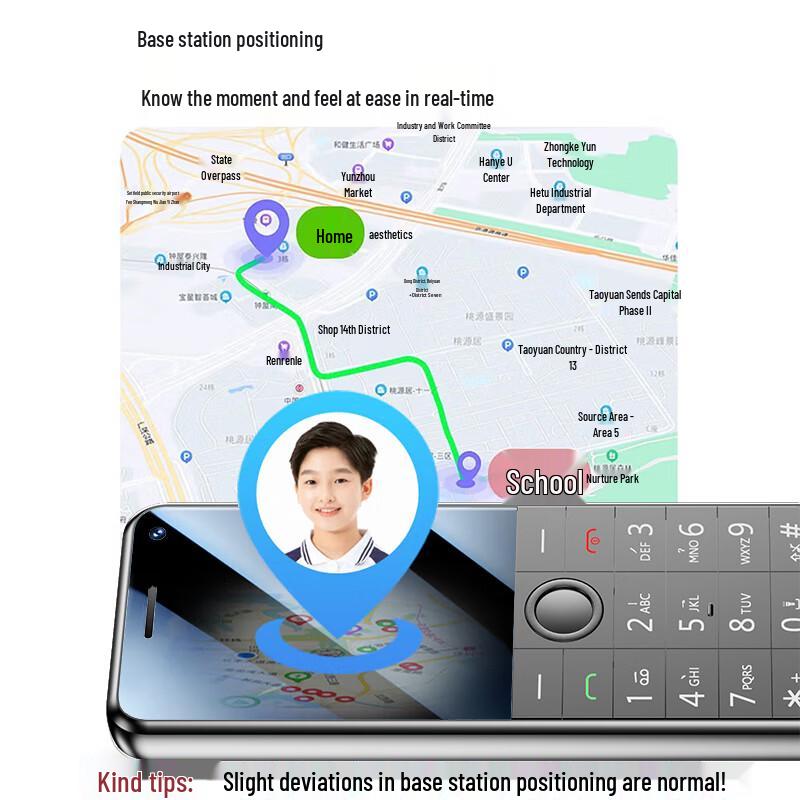 Coovei W9+ 4G tlačítkový telefon pro seniory a studenty (CN verze)