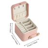 Double Layer Jewelry Packing Bag PU Leather Jewelry Display Box Simple Ring Holder  Outdoors