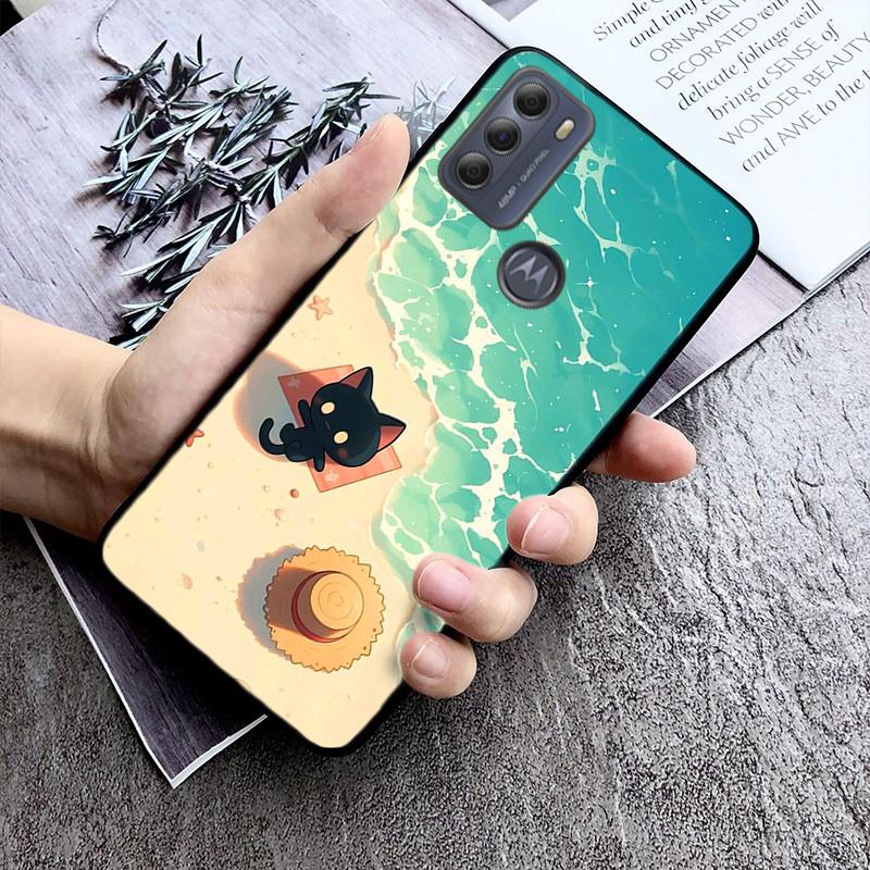 

Phone Case For Moto G85 G55 G05 G14 G75 G31 G50 G10 G20 G30 G60 G13 G32 G84 G54 G53 G72 G24 Power Cartoon Black Cats Moto G50 5G