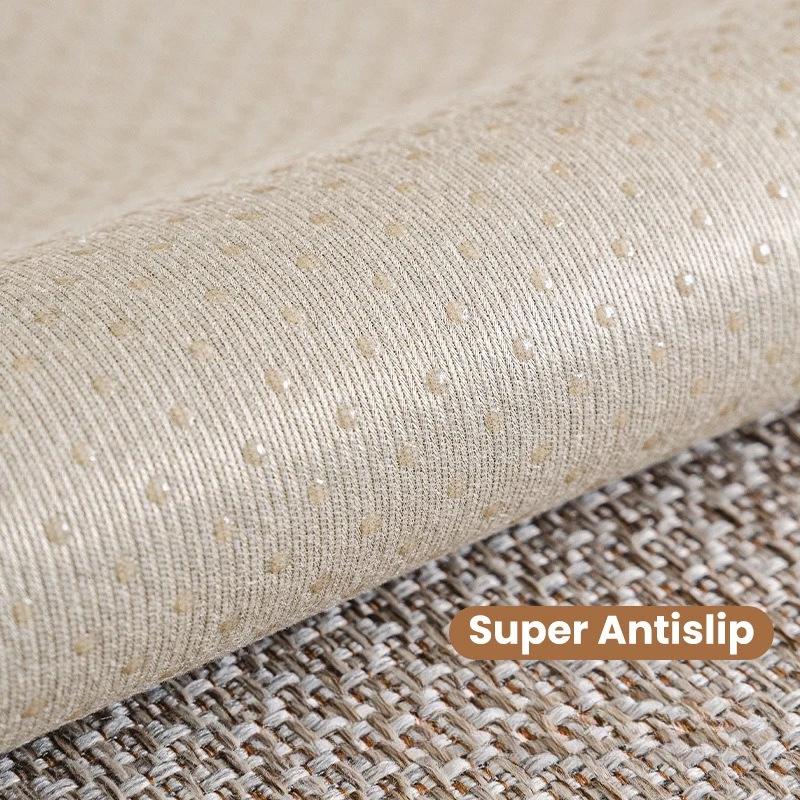 Cotton and Linen Sofa Cover Four Seasons Universal Sofa Pad Solid Color Sofa Mat for Living Room Anti-Slip Couch Cushion Home