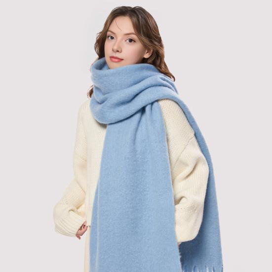 Women Scarf Extra Large Blanket Shawl Wrap Solid Color Oversized Thickened Winter Warm Shawl Wrap Cold Weather Accessory