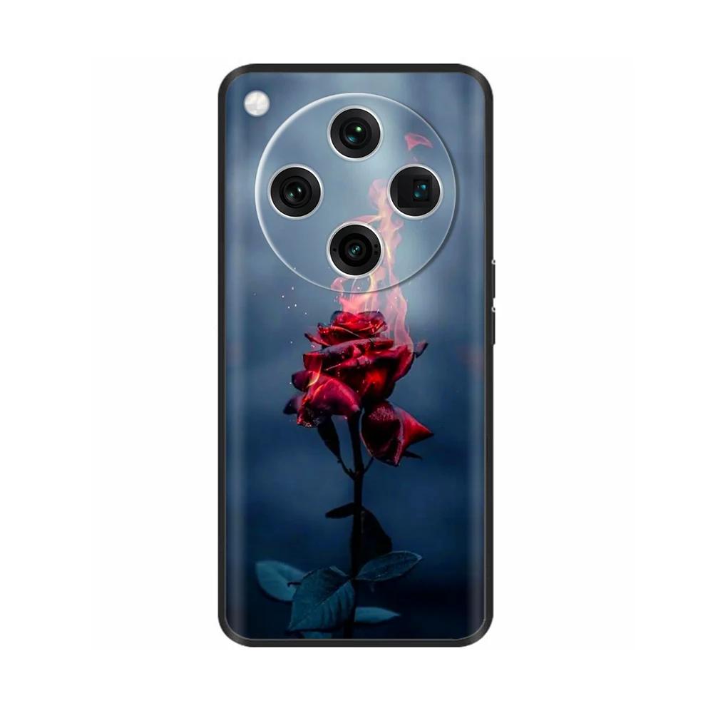 Painted Cover For Oppo Find X8 Pro Soft Black Silicon Back Cover Cases For Oppo Find X8 Findx8 Pro Shockproof Shell Cases Bumper