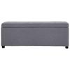 Storage Bench with Compartment 116 Cm Light Grey Polyester