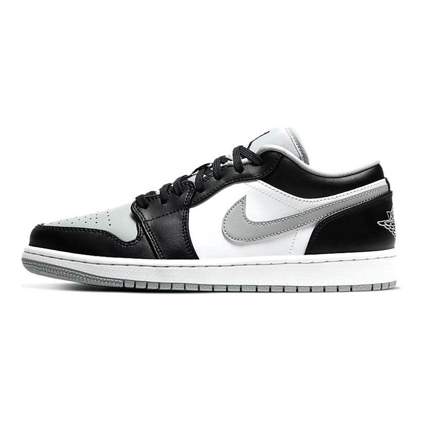 Air Jordan 1 Low Smoke Grey Unisex Sneakers Black Light-Smoke-Grey White 553558-039