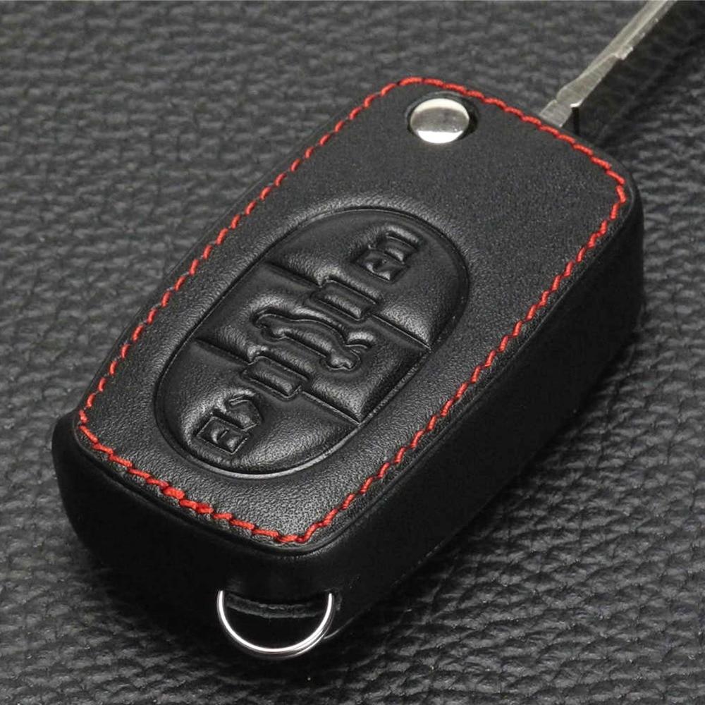 Husă din piele pentru chei de mașină pentru A2 A3 A4 A6 A8 Tt pentru Vw Passat Jetta Golf Beetle 3btn Flip Folding Protect