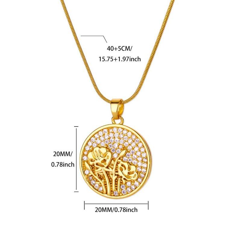 Design sense niche December flower pendant necklace hip hop European and American jewelry personality trend simple fashion advanced