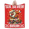Funny Six Seven 67 Meme Fleece Blanket Throw Blankets for Home Hotel Sofa 150*125cm Bedspreads