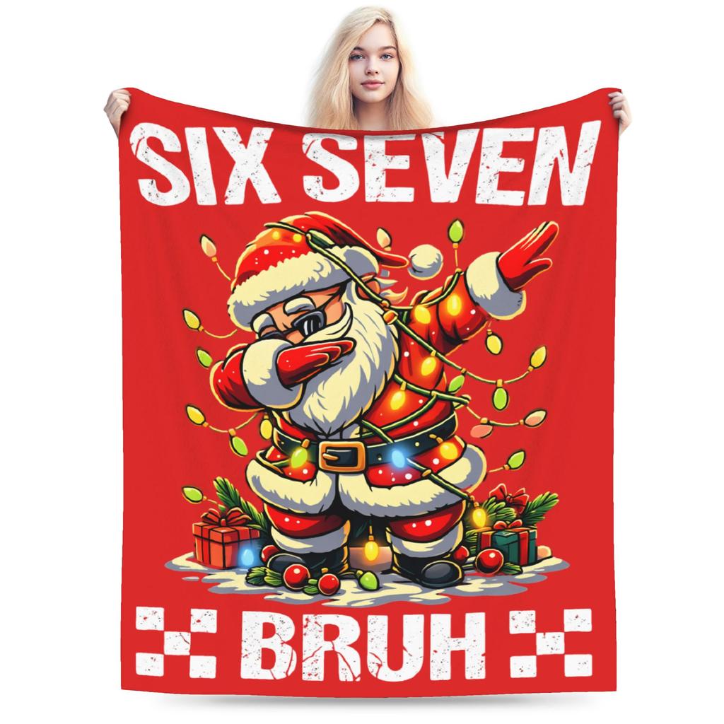 Funny Six Seven 67 Meme Fleece Blanket Throw Blankets for Home Hotel Sofa 150*125cm Bedspreads