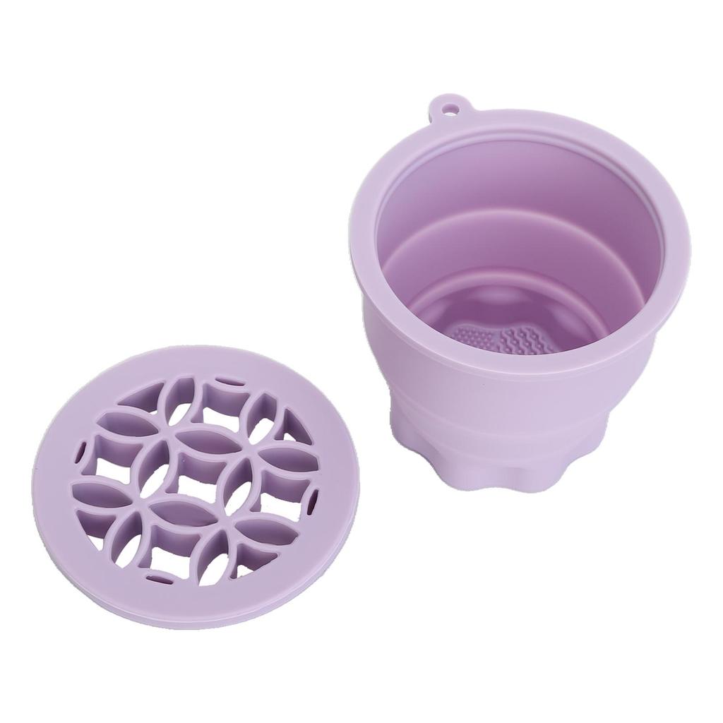 Makeup Brush Cleaner Cup Cosmetic Brush Cleaning Pad Drying Rack Silicone Scrubber Bowl Portable Washing Tool
