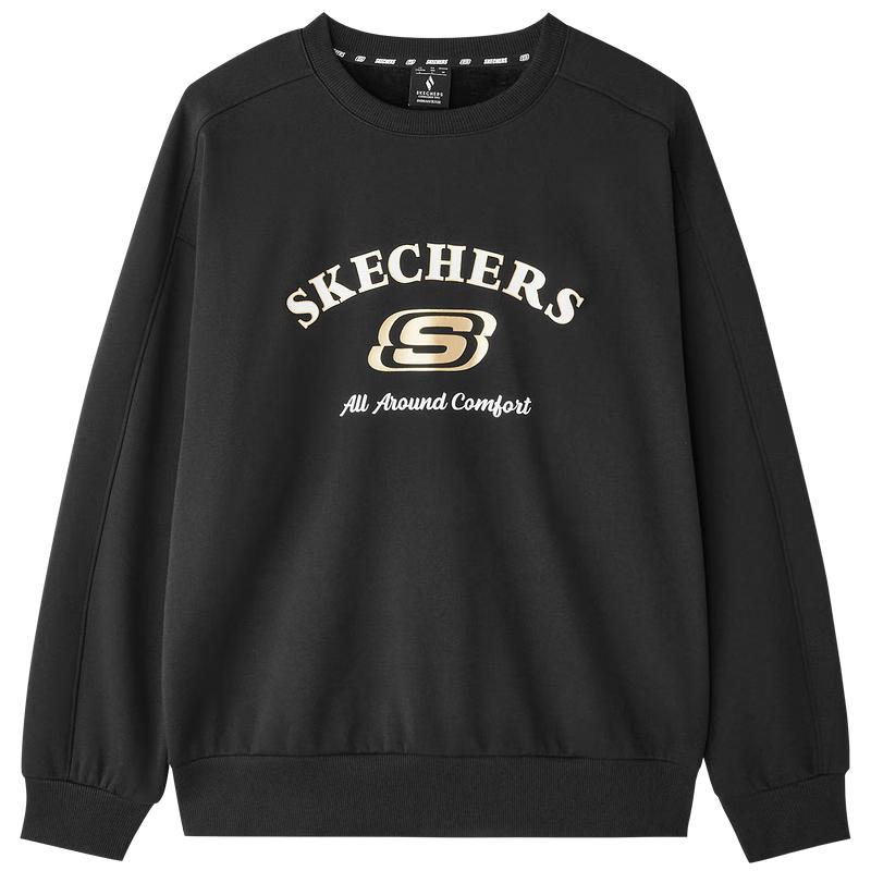 Skechers L125U046 Fashion Loose-Fit Knit Pullover Sweatshirt L