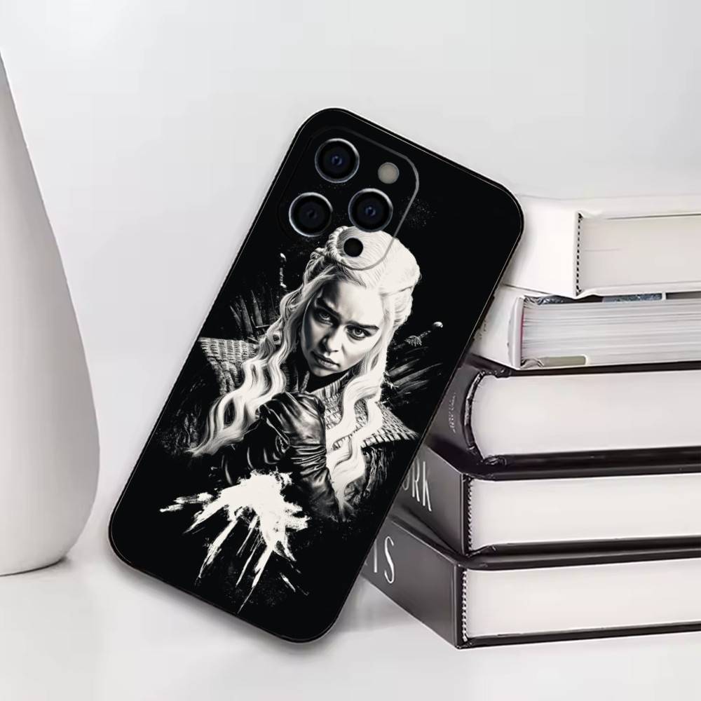 

Game Of Thrones-Dragon Mother Thrones Phone Case For iPhone17,16,15,14,13,12,11 Plus,Pro Soft Silicone Black Cover iPhone14Pro