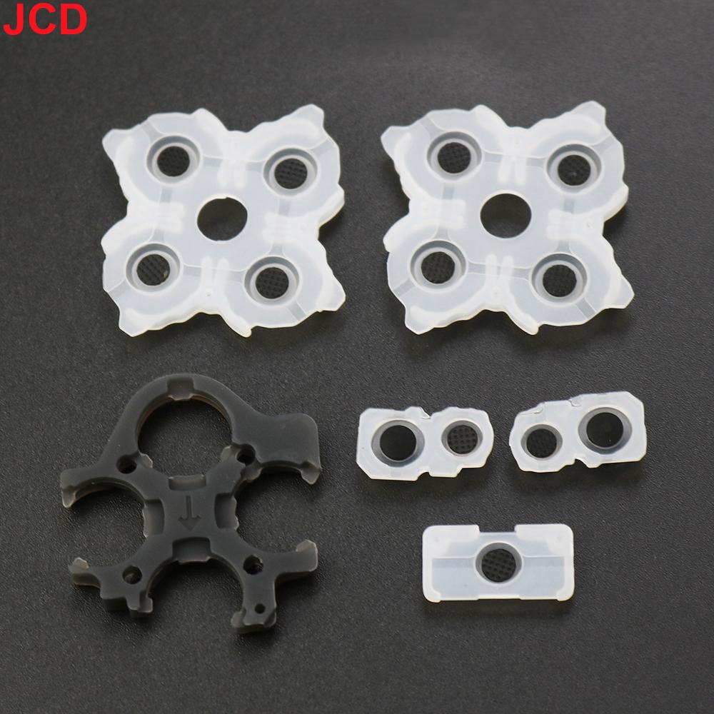 JCD 1 Set Silicone Conductive Rubber Adhesive Button Pad Keypads for PS5 1.0 2.0 V1 V2 BDM-020 Controller Gamepad Accessories