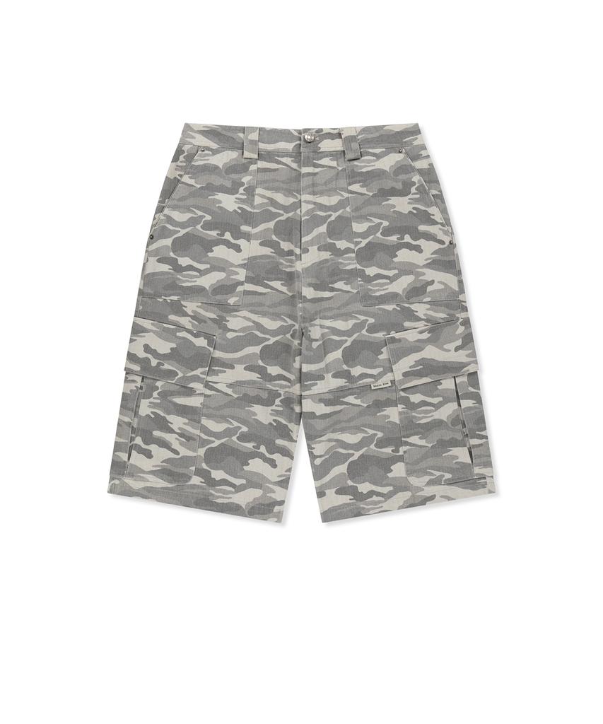 Mattengkim Camouflage Cargo Bermuda Pants For Men In Gray