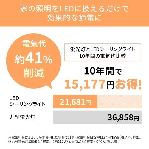 [Power Saving Measures] IRIS OHYAMA Ceiling Light 8 Tatami LED 4000lm 10 Dimming Levels 11 Color Toning Levels Night Light with Remote Control Sleep T