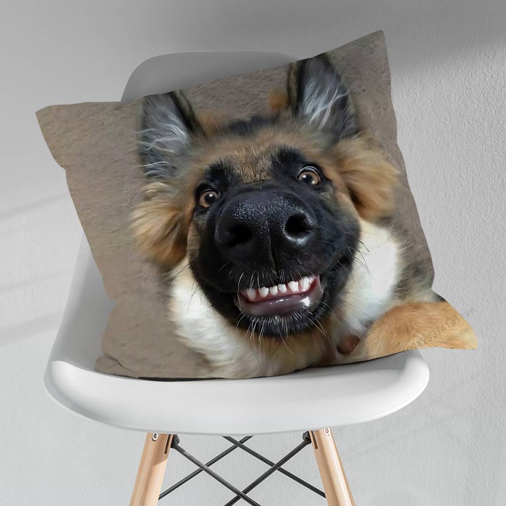 German Shepherd Dogs Various Sizes Square Pillow Case For Car Home Bedchamber Decor Birthday Gift