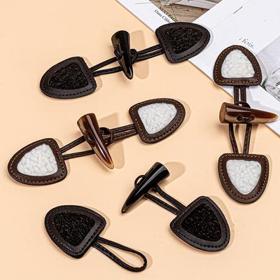 1Pair Buttons Resin Sweaters Handmade Accessories Sewing DIY PU Corduroy Coats