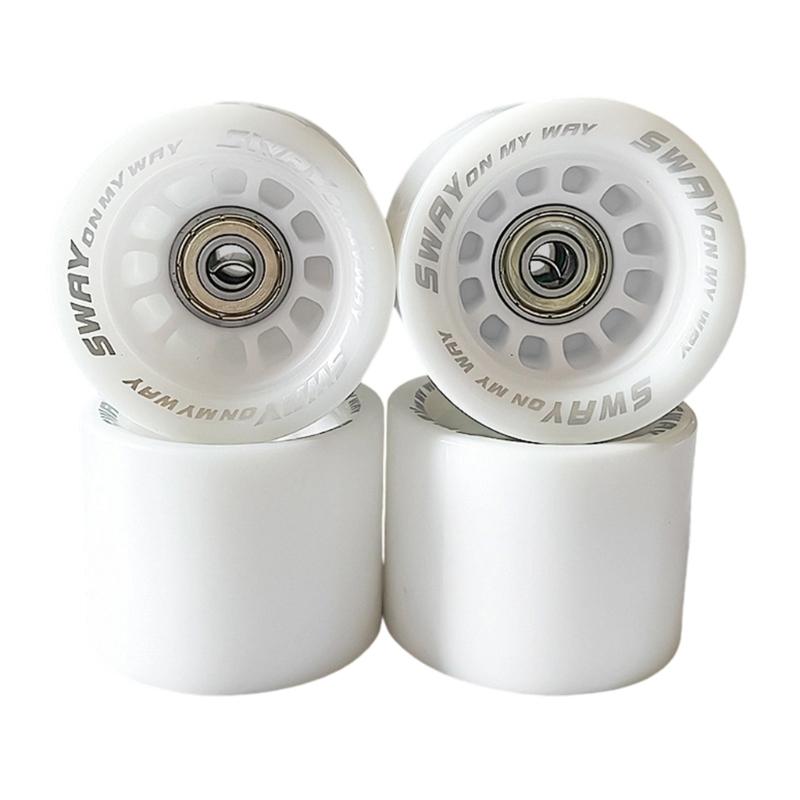 

4pack High Elasticities Longboards Street Surfing Wheel Wear Resistant Wheel for Smooth Commuting and Tricks білий