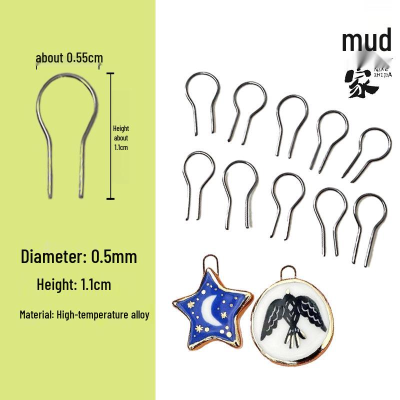 

Ceramic Firing Tools: High-Temp Tungsten Wire Hanging Pins for Jewelry, Rings, and Handmade Pendant Accessories.