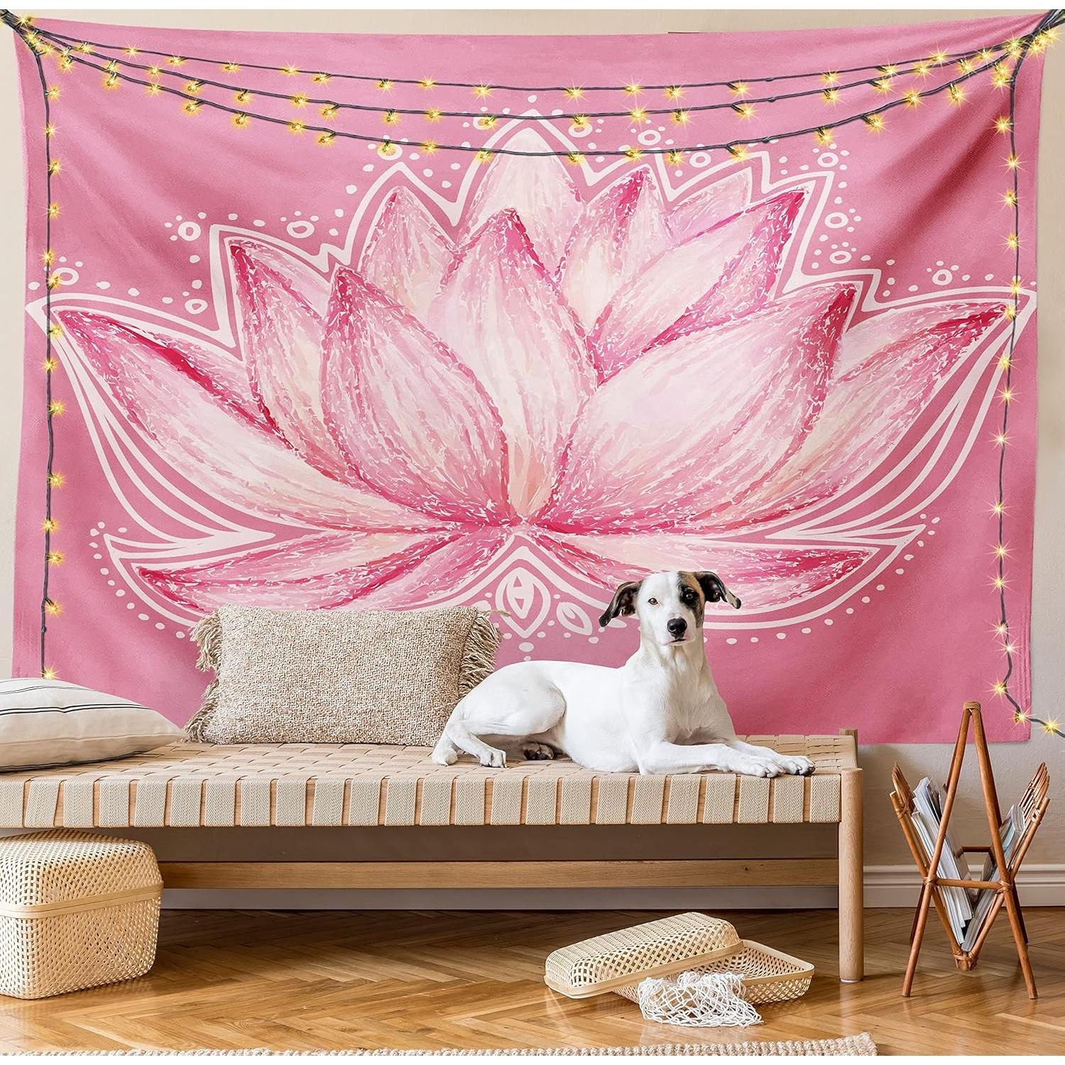 Lotus Flower Meditation Tapestry 75x100