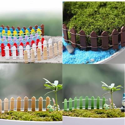 6pcs Landscape Decoration Fence Small Wood Fence  Moss Fence Garden Supplies